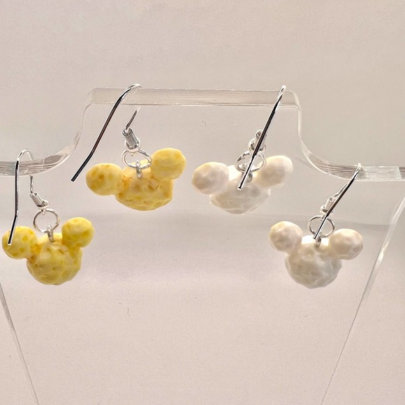Mickey Popcorn Earrings - Mickey Mouse - Food Earrings - Buttered Popcorn - Picture 6 of 11